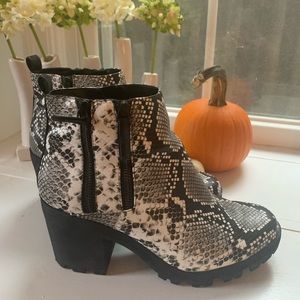 Snake Skin Cooya Bootie